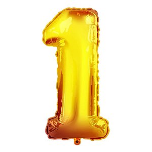 Balao Metalizado Dourado Nº 1 40cm - Junco
