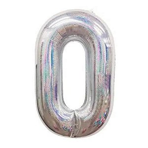 Balao Metalizado Prata Nº 0 40cm - Junco