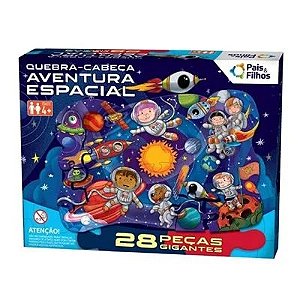 Quebra Cabeça Aventura Espacial 28 Peças Gigantes - Pais e Filhos