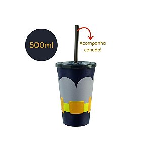 Copo Plastico Batman 550 ml Com Tampa - Usual Plastic