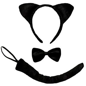 Kit Tiara Gatinha Preto - Allseasons