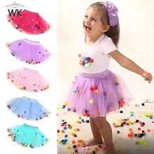 Saia de Tule com Pompom Sortidos - Pica Pau