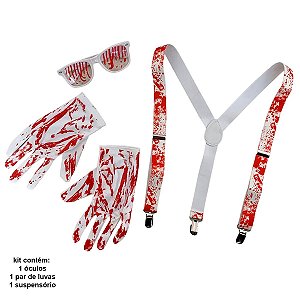 Suspensório com Sangue Oculos e Luvas - Pica Pau