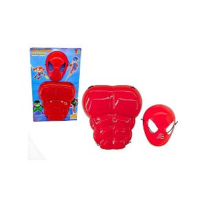 Kit Peitoral e Mascara Teia Homem Aranha - Toymaster