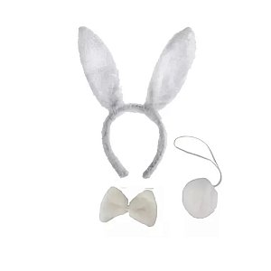 Kit Tiara Coelho Branco - Pica Pau