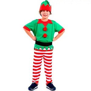Fantasia Duende Masculino Infantil P - Sulamericana Fantasias