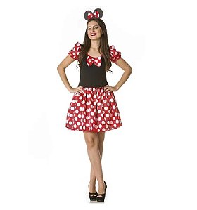 Fantasia Minnie Ratinha Adulto Unico - Spook