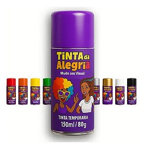 Tinta spray para Cabelo Roxa 150ml/80gr - Linha da Alegria