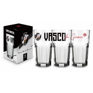 Copo Vasco Vidro 520ml Futebol Times - Brasfoot