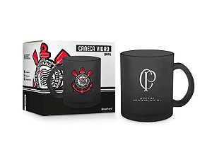 Caneca Corinthinas Diamond Vidro 300ml Times - Brasfoot