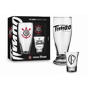Copo Munich e Ole Corinthians 200ml/60ml Times - Brasfoot