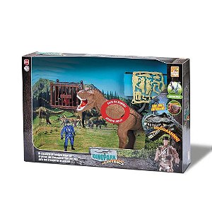 Dino Park Hunters com Boneco com Som Dinossauro - Bee Toys