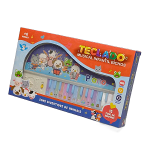 Teclado Musical Infantil Bichos Sortidos Piano - Cks