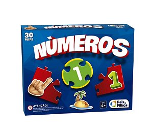 Jogo Brincar de Aprender Numeros 30Pcs - Pais e Filhos