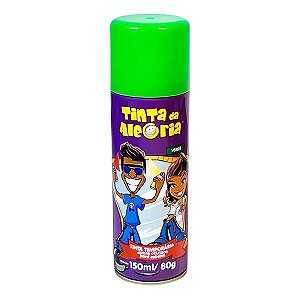 Tinta Spray para Cabelo Verde Neon 150ml/80gr - Linha da Alegria