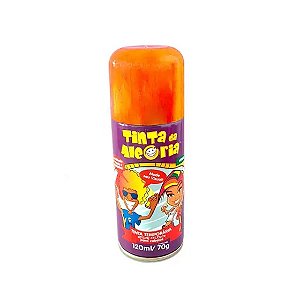 Tinta Spray para Cabelo Laranja 150ml/80gr - Linha da Alegria
