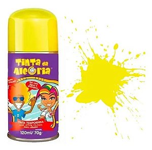 Tinta Spray para Cabelo Amarela 150ml/80gr Amarela - Linha da Alegria