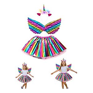 Fantasia Unicornio Multicolor PAF 597 - Partiu Festa