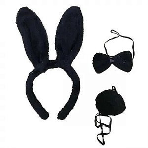 Kit Tiara Coelho Preto - Pica Pau