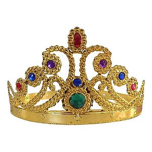 Coroa Princesa Dourada HY2613 - Partiu Festa