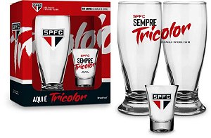 Copo Munich e Ole São Paulo 200ml/60ml - Brasfoot