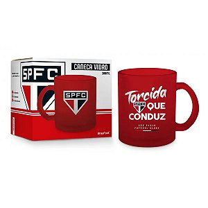 Caneca Vidro Diamond Sao Paulo 300ML - Brasfoot