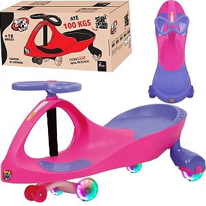 Gira Gira Car Rosa/Roxo com Luz ec - Fenix Brinquedos
