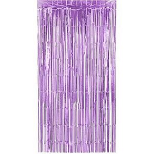 Cortina Metalizada Lilas 1M X 2M - Partiu Festa
