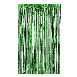 Cortina Metalizada Verde 1M X 2X - Partiu Festa