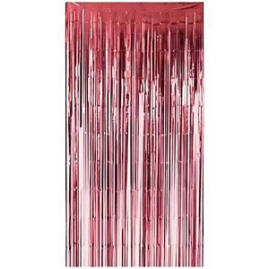 Cortina Metalizada Vermelha 1M X 2M - Partiu Festa