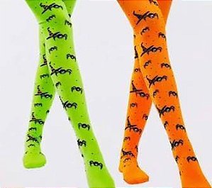 Meia 7/8 Halloween Mix Color 67cm - Partiu Festa