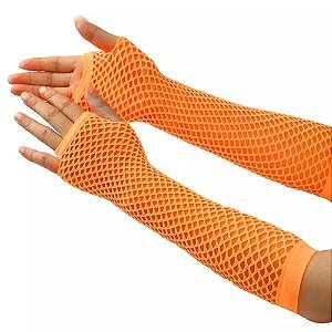 Luva Arrastão Laranja 67cm - Partiu Festa