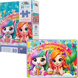 Quebra Cabeça Reino Encantado 80 Pcs - Pais e Filhos