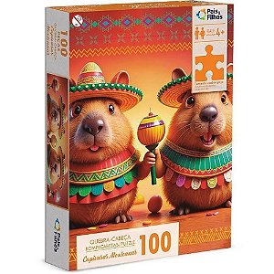 Quebra Cabeça Capivaras Mexicanas 100 Pçs - Pais e Filhos
