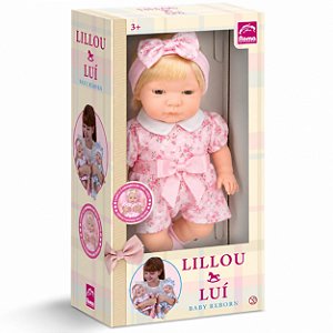 Boneca Lillou & Louis Baby Reborn Menina - Roma Brinquedos