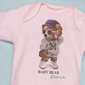 Body Manga Curta Baby Bear