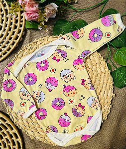 Body Manga Longa Estampado