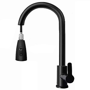 Torneira Gourmet Monocomando Pull Down Cozinha Misturador Agua Quente Fria Bancada Mesa Cuba Area Externa