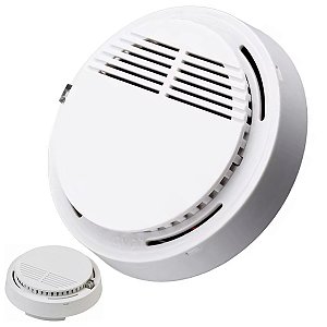 Detector de Fumaça Incendio Fogo Sensor Fotoeletrico Alarme 85db Segurança Proteçao Residencial Comercial Empresarial