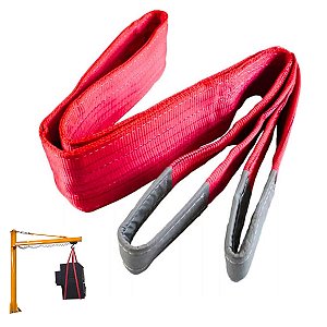 Cinta Elevaçao Carga 5 Toneladas 6 Metros Resistente Reforçada Guincho Guindaste Construçao Obra Caminhao Reboque