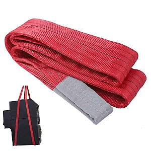 Cinta Elevaçao Carga 5 Toneladas 5 Metros Resistente Reforçada Guincho Guindaste Caminhao Reboque Obra Construçao