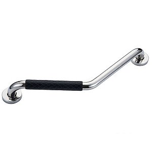 Barra Alça Apoio Angular 25x25cm Borracha Antiderrapante Idoso Gestante Criança Suporte Anti Queda Acidentes Banheiro