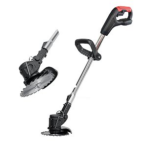 Aparador Cortador de Grama Gramado Planta Portatil Cabo Ajustavel Sem Fio Potente Erva Daninha Galho Jardim Quintal