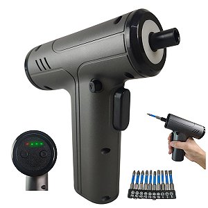 Chave de Fenda Eletrica 10 Bits Construçao Obra Reforma Bateria Recarregavel Sem Fio Luz Led Loja Trabalho Residencial