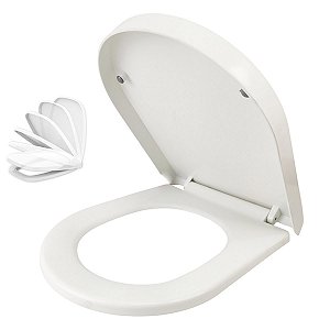 Tampa de Vaso Soft Close Assento Sanitario Fechamento Suave Banheiro Fecha Devagar Lavabo Seguro Higienico Resistente