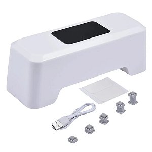 Sensor Automatico Descarga Banheiro Vaso Sanitario USB Recarregavel Higienico Lavabo Casa Loja Comercio Consultorio