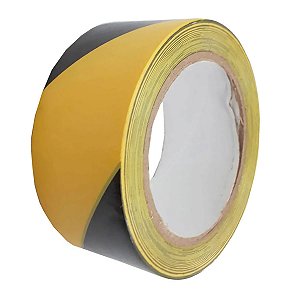 Fita Adesiva Zebrada 10 Metros Demarcaçao Solo Sinalizaçao Orientaçao Atençao Segurança Proteçao