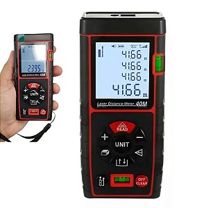Trena Laser Digital 40 Metros Alta Precisao Medidor Distancia Calculo Polegadas Area Volume In Ft Pes M² Metro Quadrado