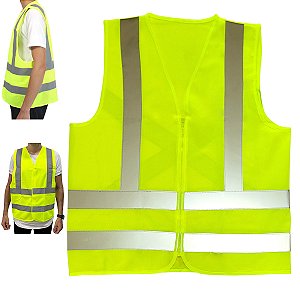 Colete Sinalizador EPI Faixa Refletiva Segurança do Trabalho Obra Estrada Avenida Rodovia Construçao Civil Proteçao