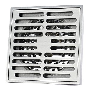 Ralo Inox 10x10 Banheiro Lavabo Anti Odor Anti Inseto Rapido Escoamento Seguro Resistente